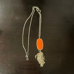 Kendra Scott Long Orange Necklace